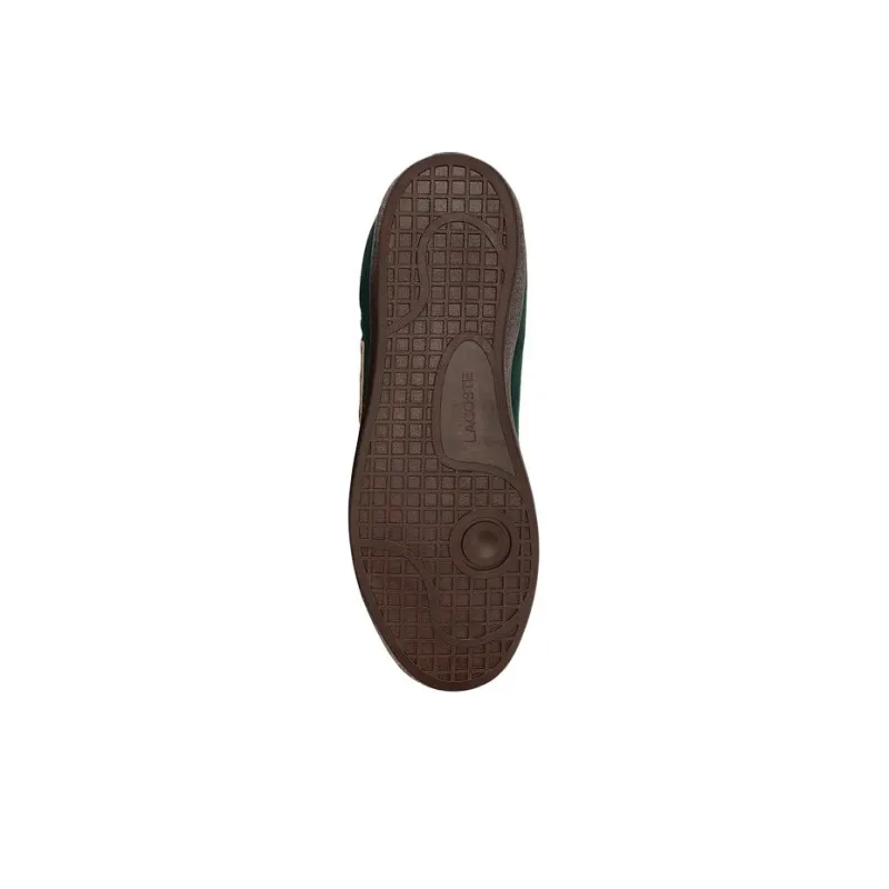 LACOSTE BASESHOT Anti Slip Wear Resistant Low Top Skateboard Shoes Men's Dark Green-4