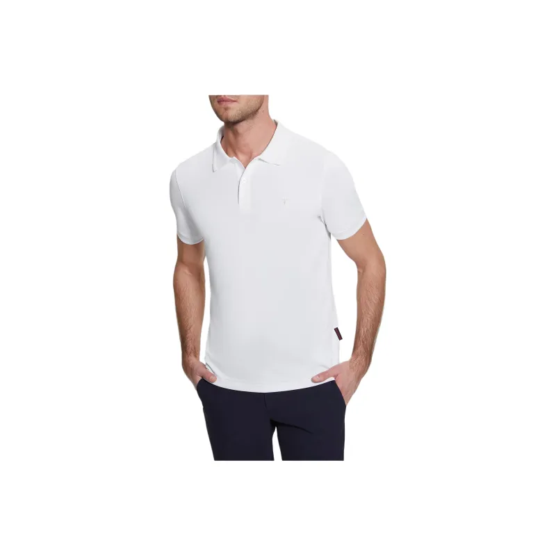 GUESS Tech-Stretch Polo Polo Shirt Men's White-0