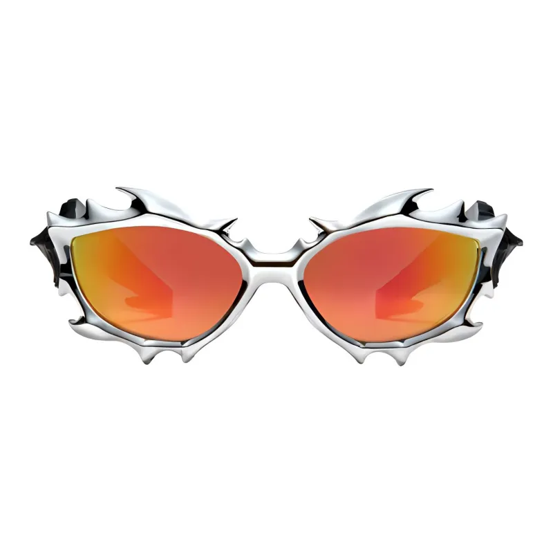 GENTLE MONSTER TR/Memory Plastic Irregular Shape Sunglasses Unisex Silver-1