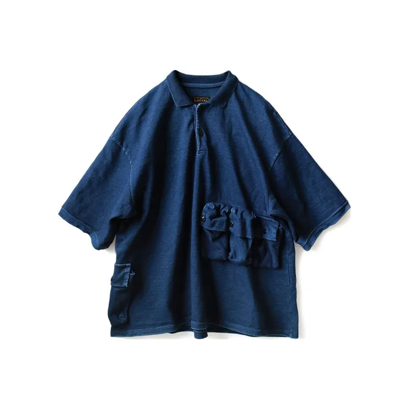 Kapital Polo Shirt Men's Indigo-0