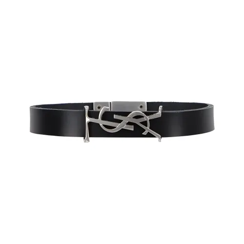 SAINT LAURENT Logo Plaque Bracelet