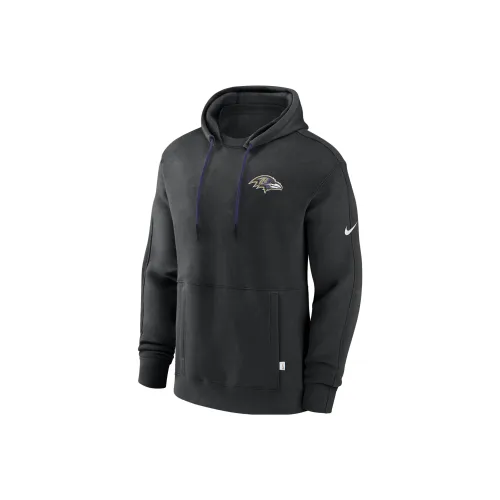 Nike x NFL Collaboration Baltimore Ravens Layered Logo Statement Sweatshirt Men's Black