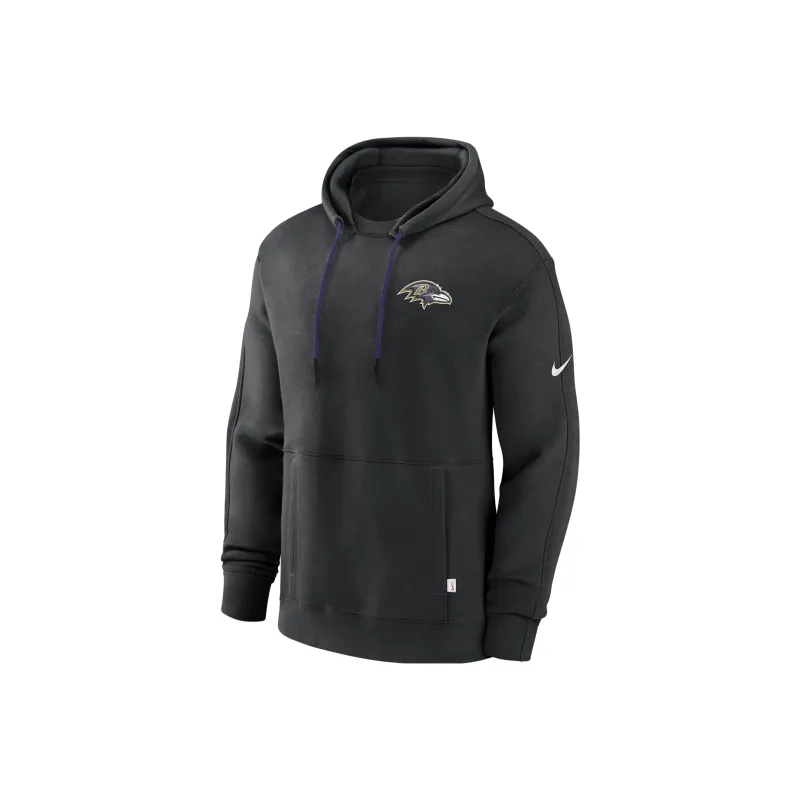 Nike x NFL Collaboration Baltimore Ravens Layered Logo Statement Sweatshirt Men's Black-0