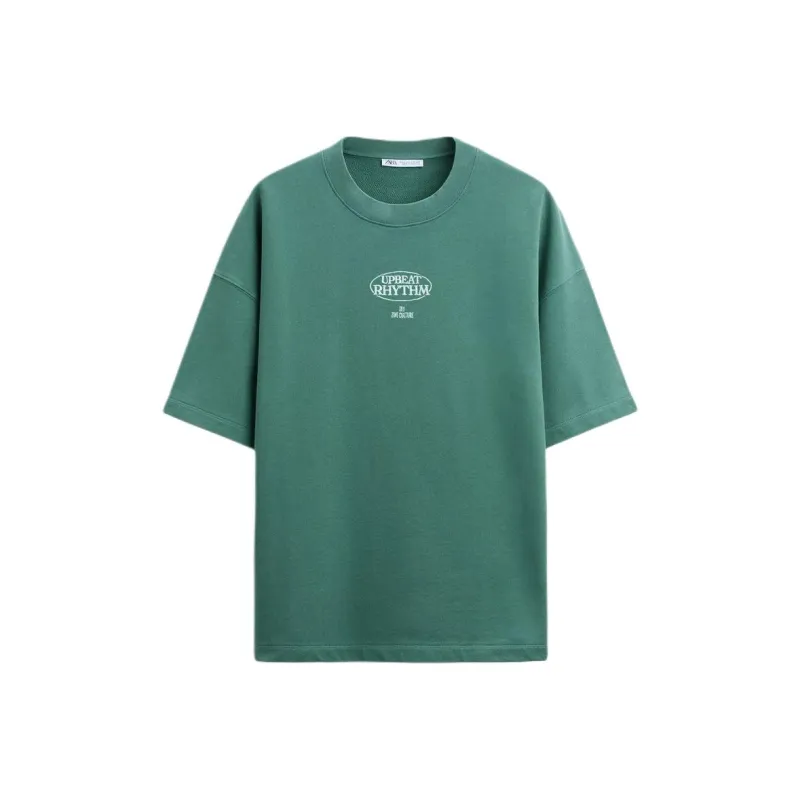 ZARA Sweatshirt Men's Washed Green-0