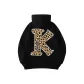 Black Leopard Print Letter K