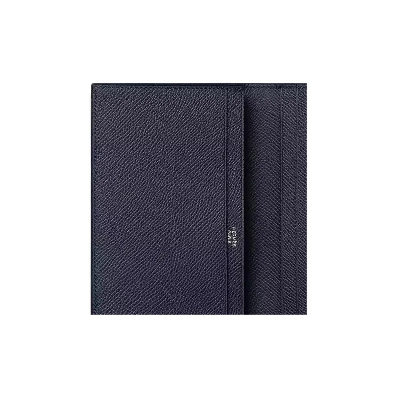 HERMES MC2 Epsom Calfskin Wallet Men's 76 Bleu Indigo Indigo-4