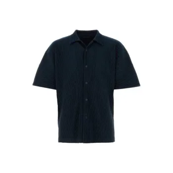 Homme Plissé Issey Miyake Shirt Men's Dark Blue