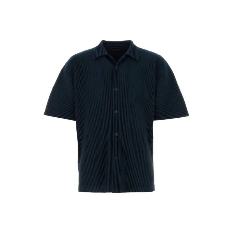 Homme Plissé Issey Miyake Shirt Men's Dark Blue-0