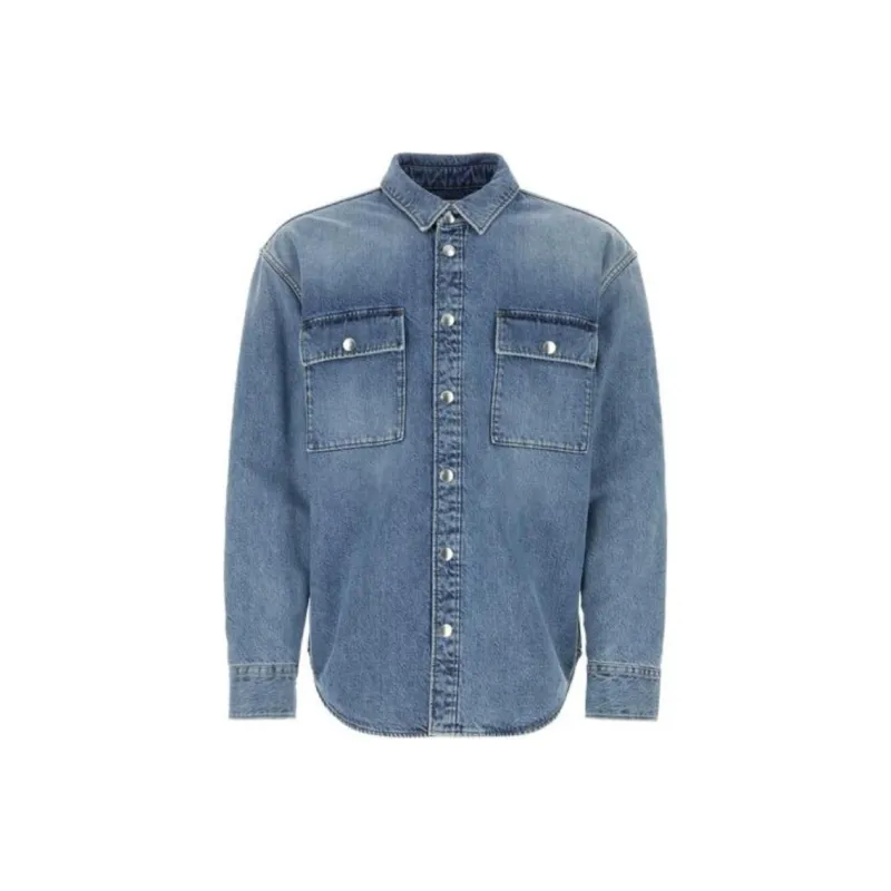 Bottega Veneta Vintage Medium Indigo Denim Shirt-0