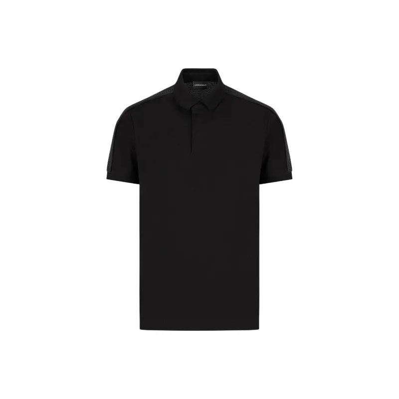 EMPORIO ARMANI Jersey Polo Shirt With Logo Tape-0