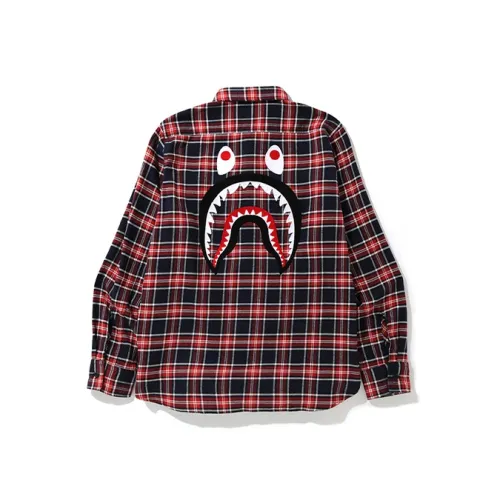 A BATHING APE Shark Flannel Check Shirt FW19