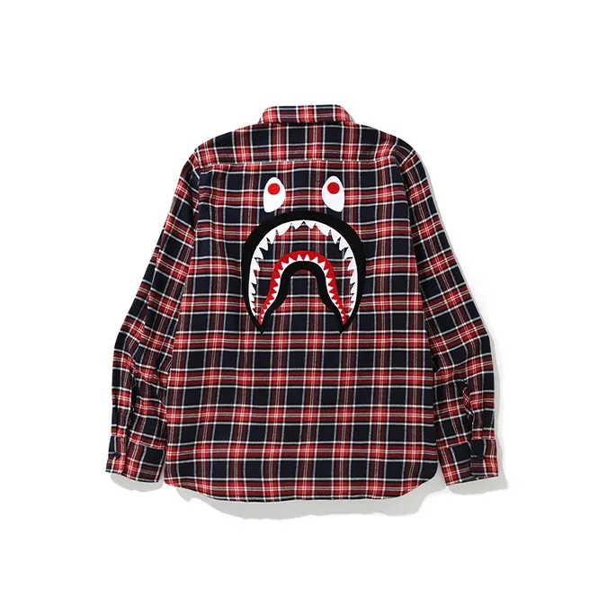 Bape Shark Flannel Check Shirt FW19-2