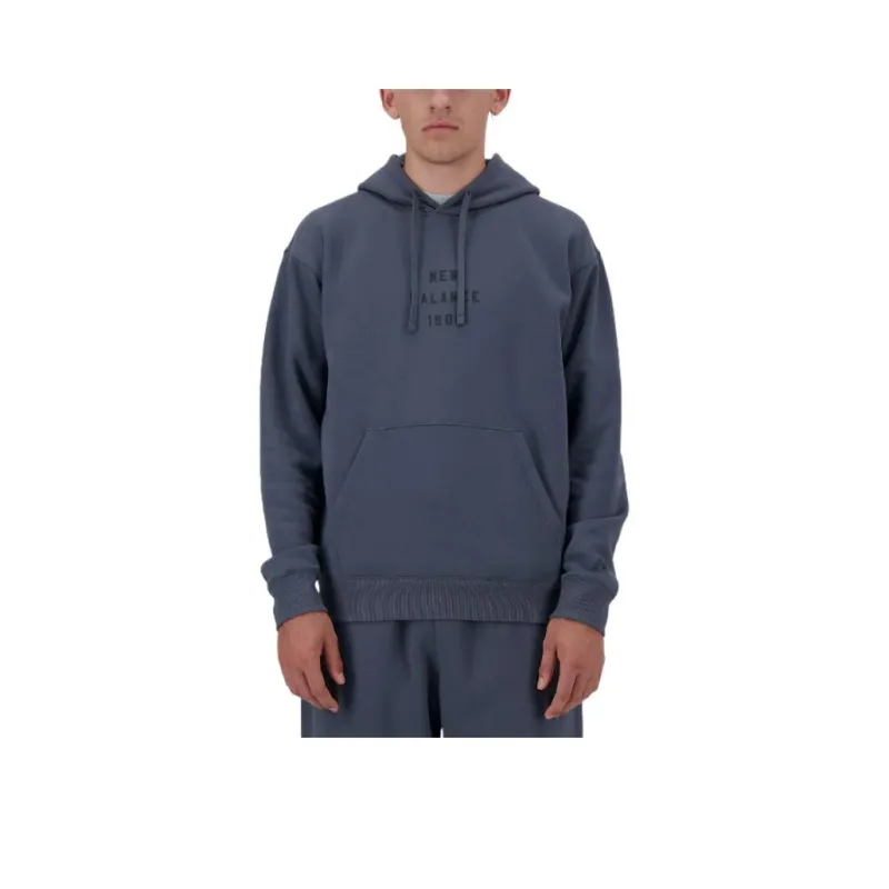 New Balance Iconic Collegiate Graphic Hoodie Sweatshirt Men's Blue-0