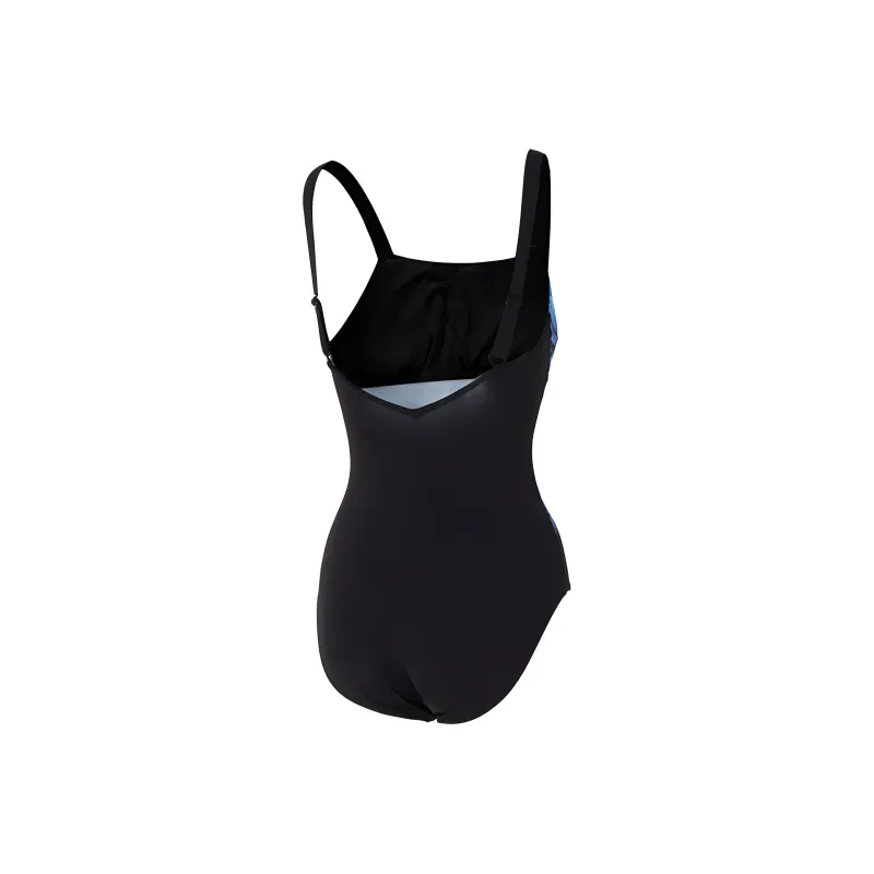Speedo One-piece Swimsuit Women's Blue Black-1
