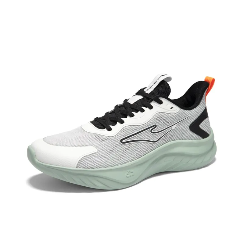 Erke Cushioning, Breathable, Lightweight Low Top Casual Running Shoes Men's Microcrystal White Cuitao Color-2