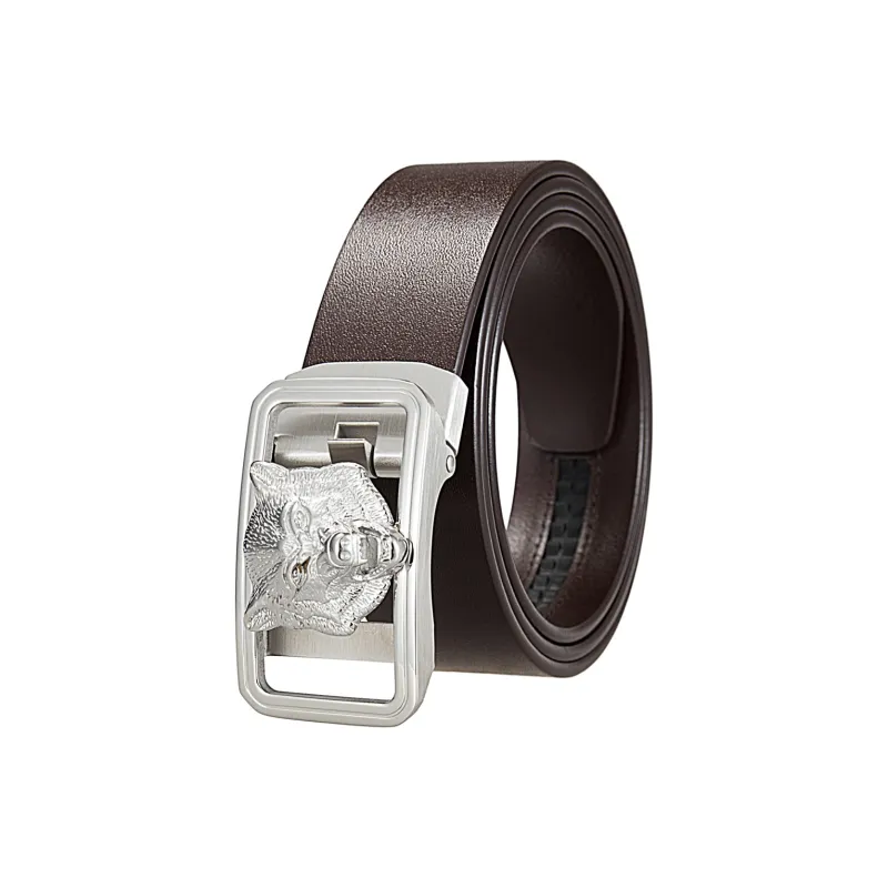 JONNY MOORE Top Grain Cow Leather Belts Men's 3.4cm-3