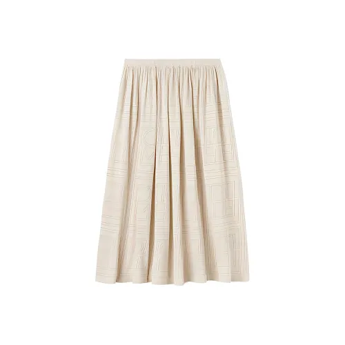 TOTEME Casual Long Skirts Women's Cream White