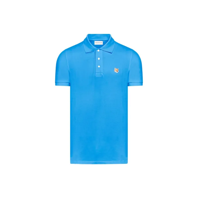 Maison Kitsune Fox Head Patch Short Sleeved Polo Shirt-0