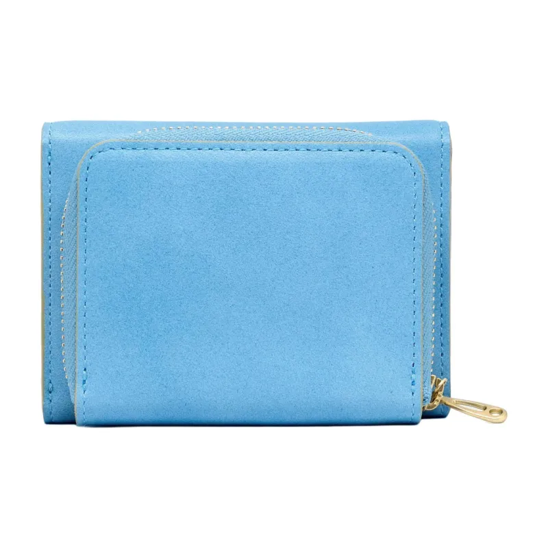 Disney Cow Leather Wallet Women's Blue-2