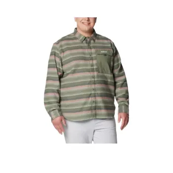 Columbia PFG Uncharted Overshirt Shirt Men's Grass Green