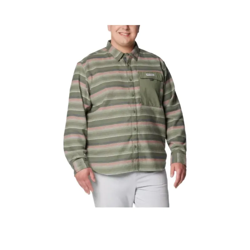 Columbia PFG Uncharted Overshirt Shirt Men's Grass Green-0