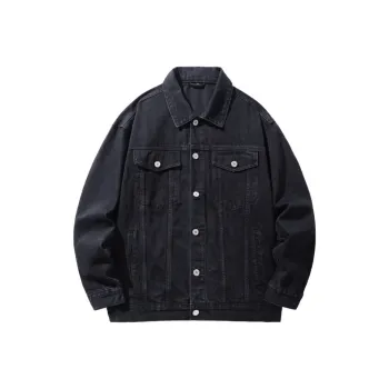 DABAISHA Denim Jacket Men's Black