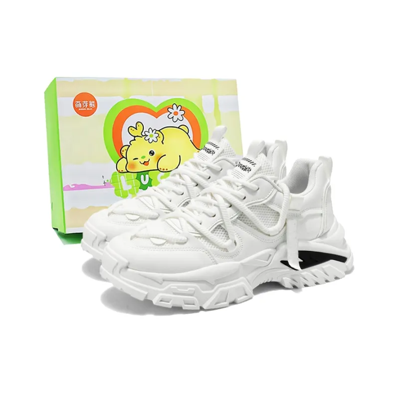 Budding Bear Anti Slip Wear Resistant Breathable Height Increasing Low Top Chunky Sneakers Men's Box-6