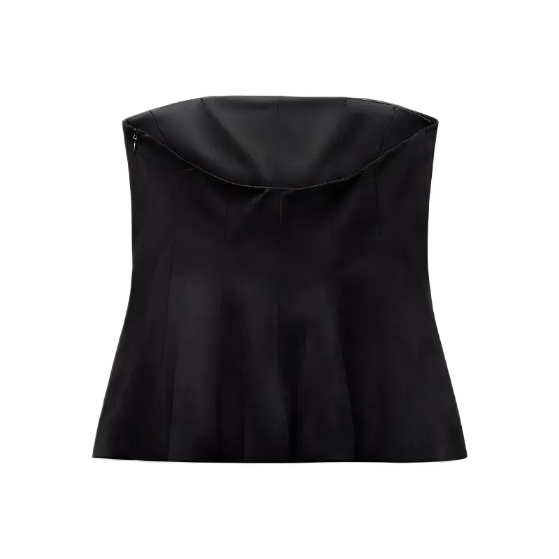 ZARA Trf Strapless Top Women's Black-1