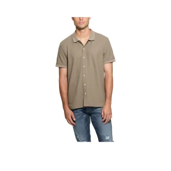 GUESS Shirts Men Brown
