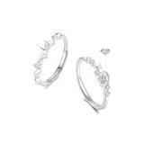 Butterfly Love Planet Bestie Couple Rings