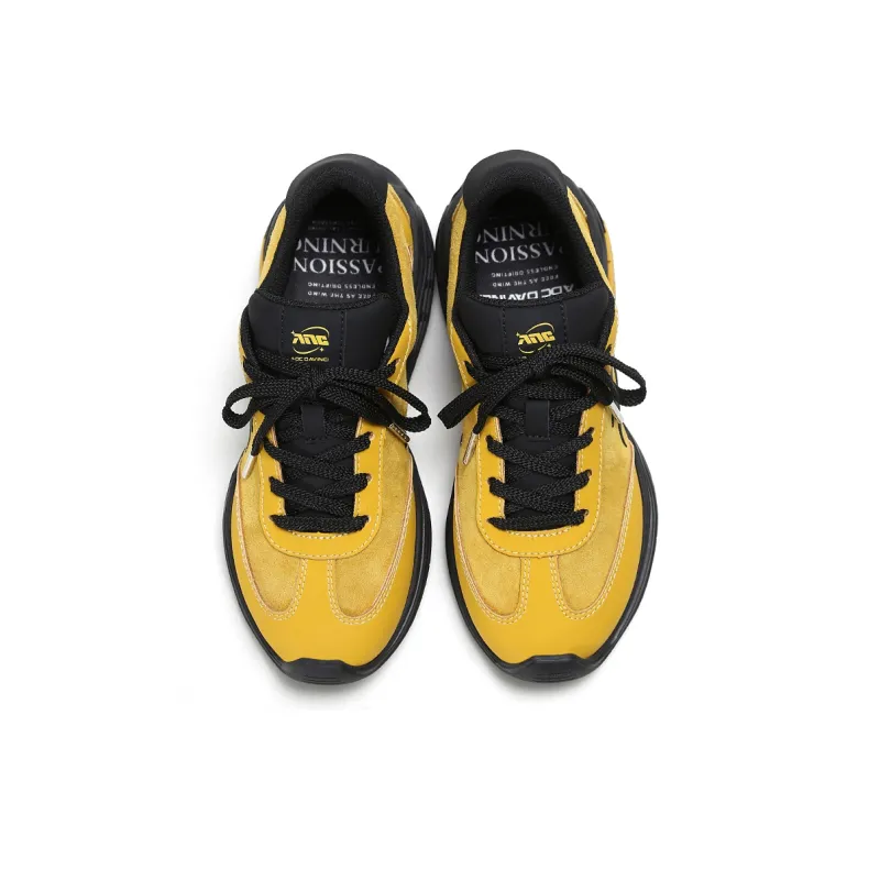 ADCDAVINCI Sun Collection Slip Resistant, Abrasion Resistant Cushioning Low Top Chunky Sneakers Unisex Cheese Yellow-3