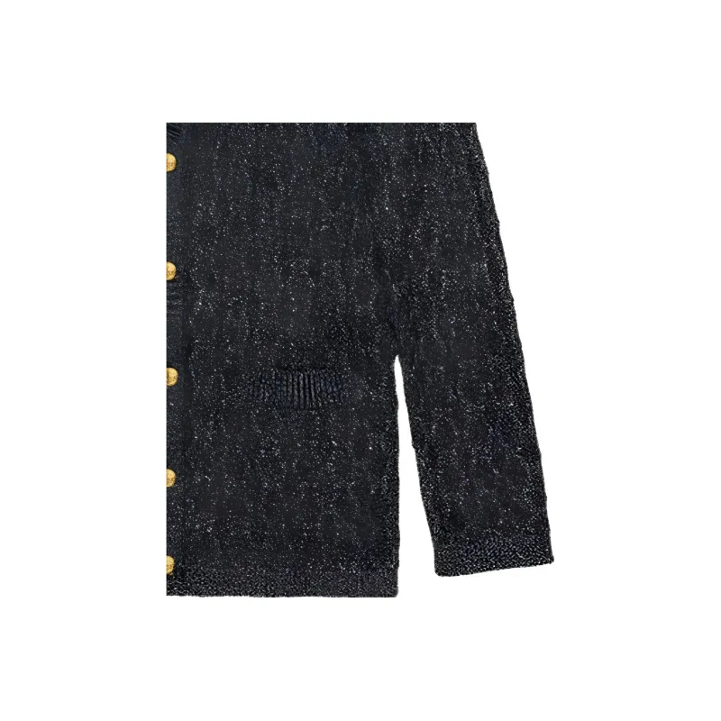 GUCCI Metallic Cable knit Cardigan-2