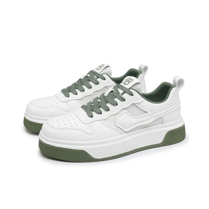SENGUIBUCK Small White Shoes Slip Resistant And Breathable Low Top Skateboard Shoes Men's-5