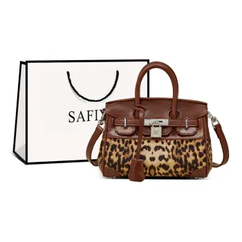 Safiya Fabric With Synthetic Leather Handbag Women's Brown/Coffee