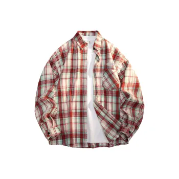 FASTFISH Shirt Unisex Red Plaid