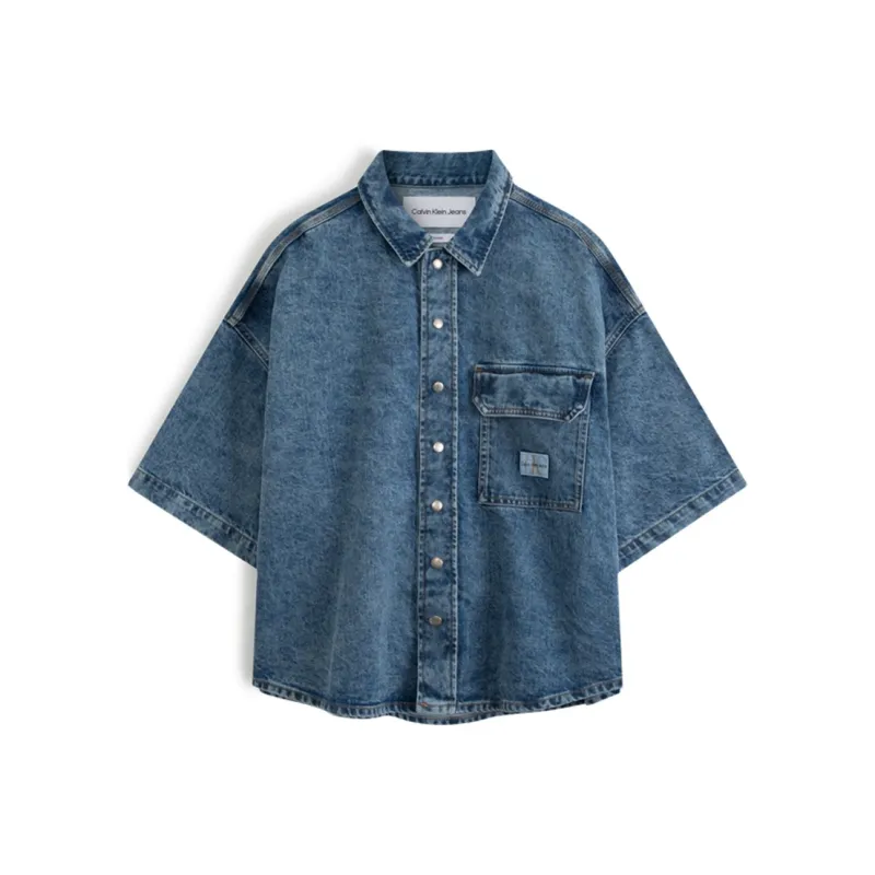 CALVIN KLEIN Shirt Men's Denim Blue-0