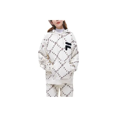FILA Sweatshirt Unisex Imitation Antique White