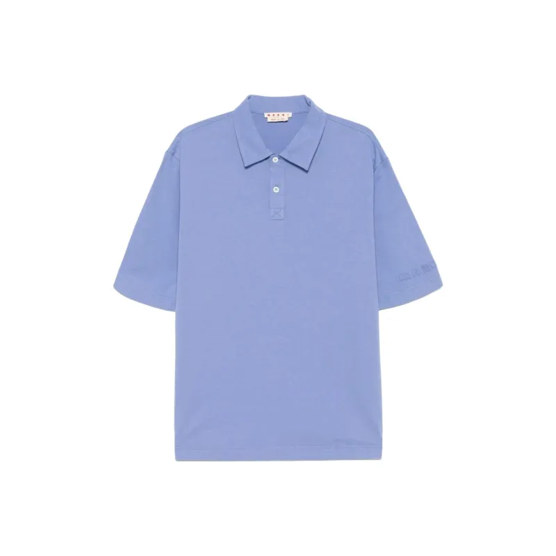 MARNI Compact Jersey Polo Shirt-0