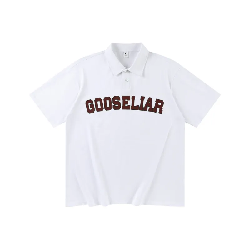 GOOSELIAR Short-Sleeved Polo Shirt Top Unisex-0
