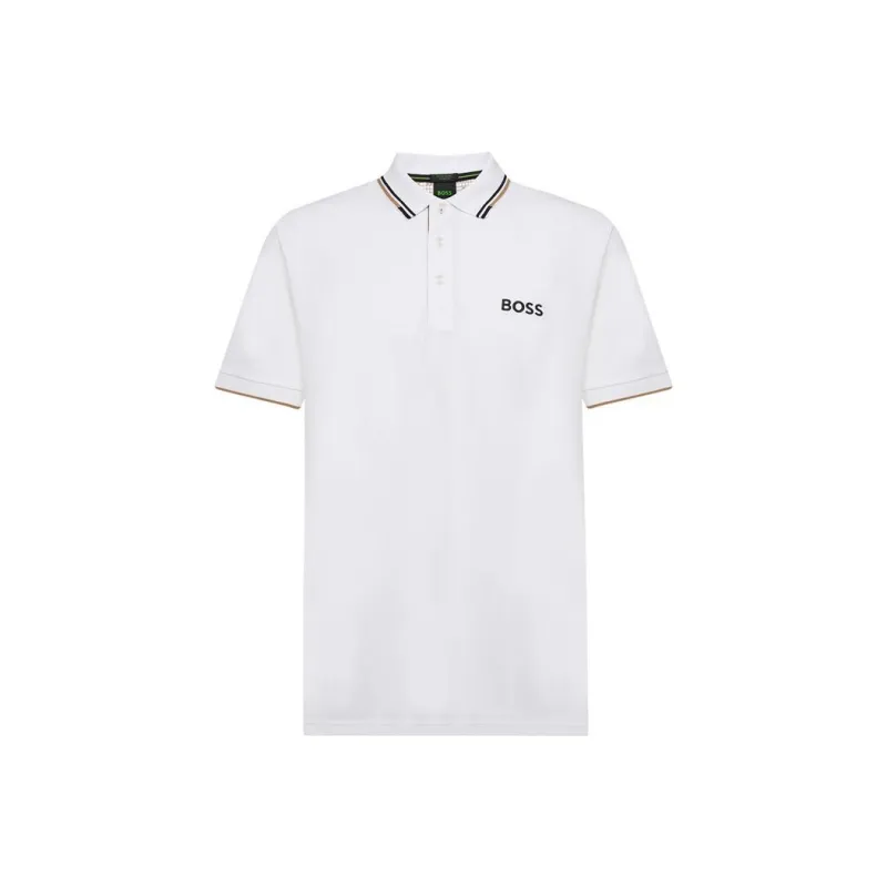 HUGO BOSS Logo Embroidered Short Sleeved Polo Shirt-0