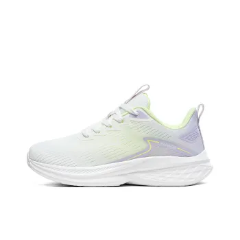 Warrior Anti-Slip And Wear-Resistant Rebound Low-Top Casual Running Shoes Women's White Purple