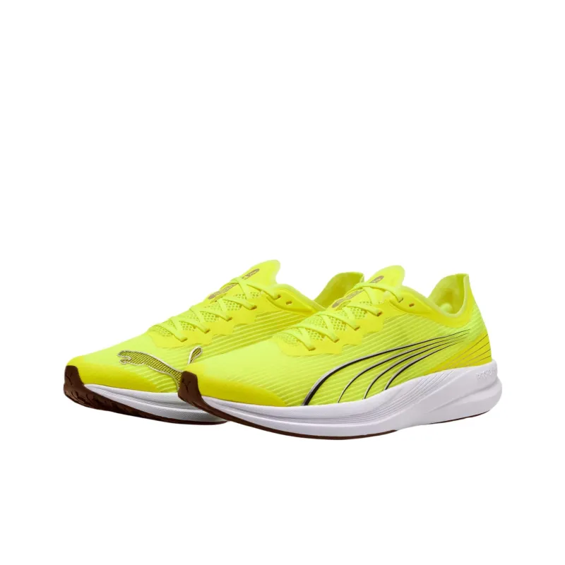 PUMA Redeem Pro Racer Cushioning Slip Resistant Low Top Running Shoes Unisex Neon Yellow-3