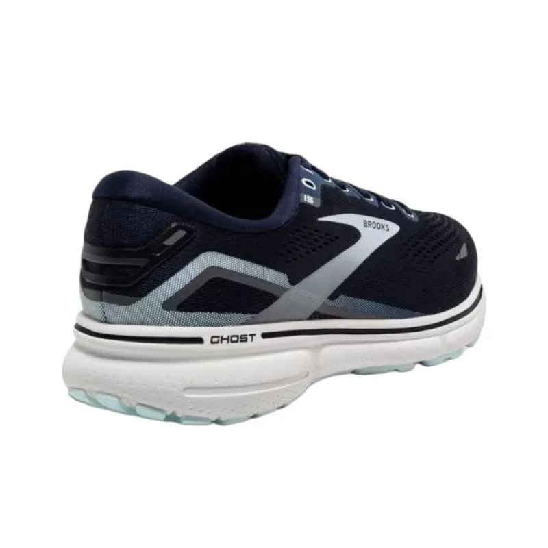 Brooks Ghost 15 Anti Slip Wear Resistant Low Top Casual Running Shoes Women's Blue-3