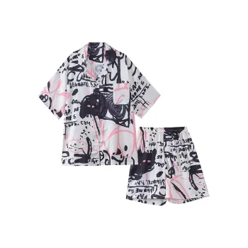 Qiao Ni Tong Pajama Set Women's Multicolor