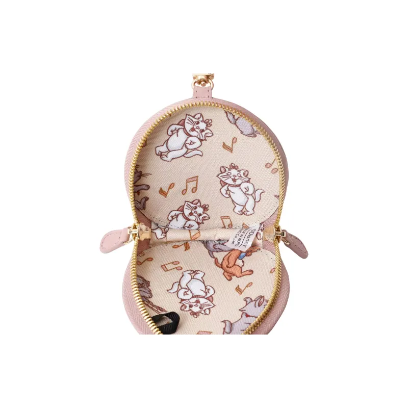 Disney Cow Leather Coin Purse Women's Pink-3