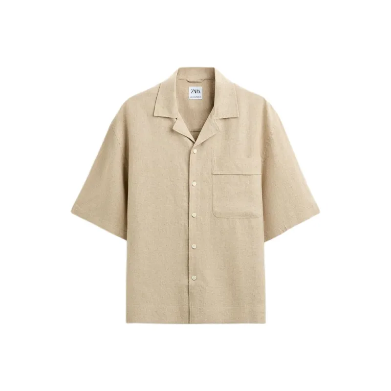 ZARA Shirts Men Beige-0