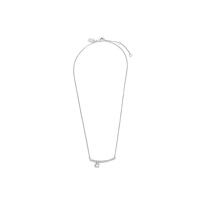 COACH Brass Necklaces Women's Silver-1