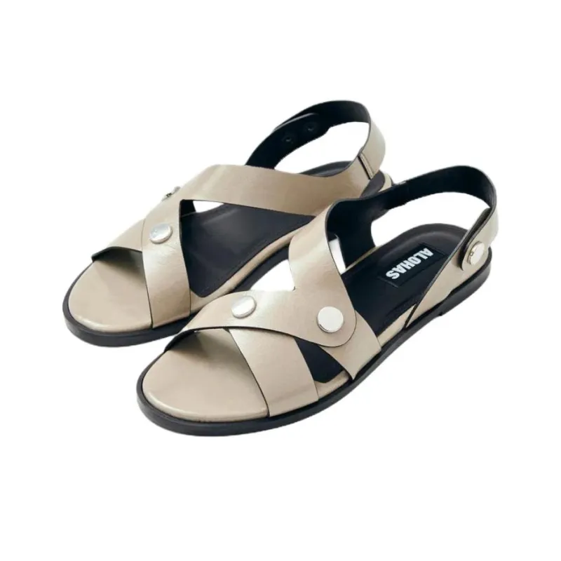 ALOHAS Mindy Strap Sandals Women's Beige-2