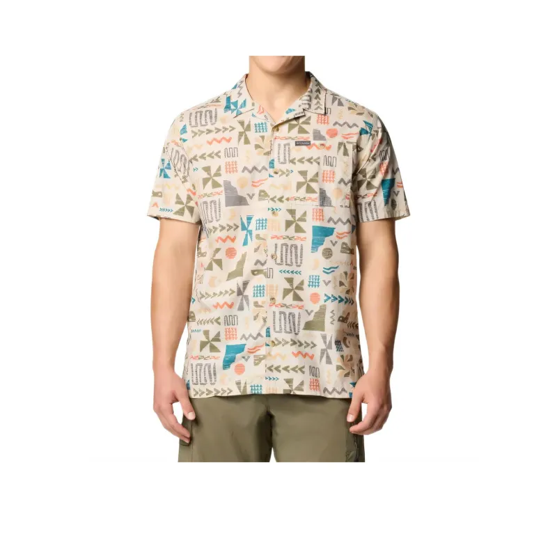 Columbia Pine Canyon Shirt Men's Dark Stone Border-0