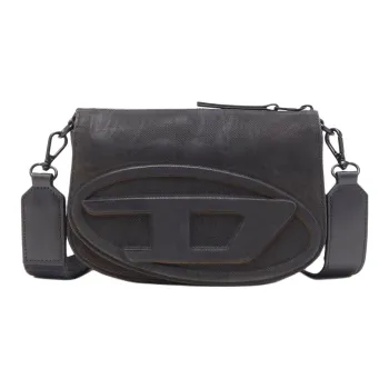 DIESEL Cotton Camera Bag, Shoulder Bag Unisex Black